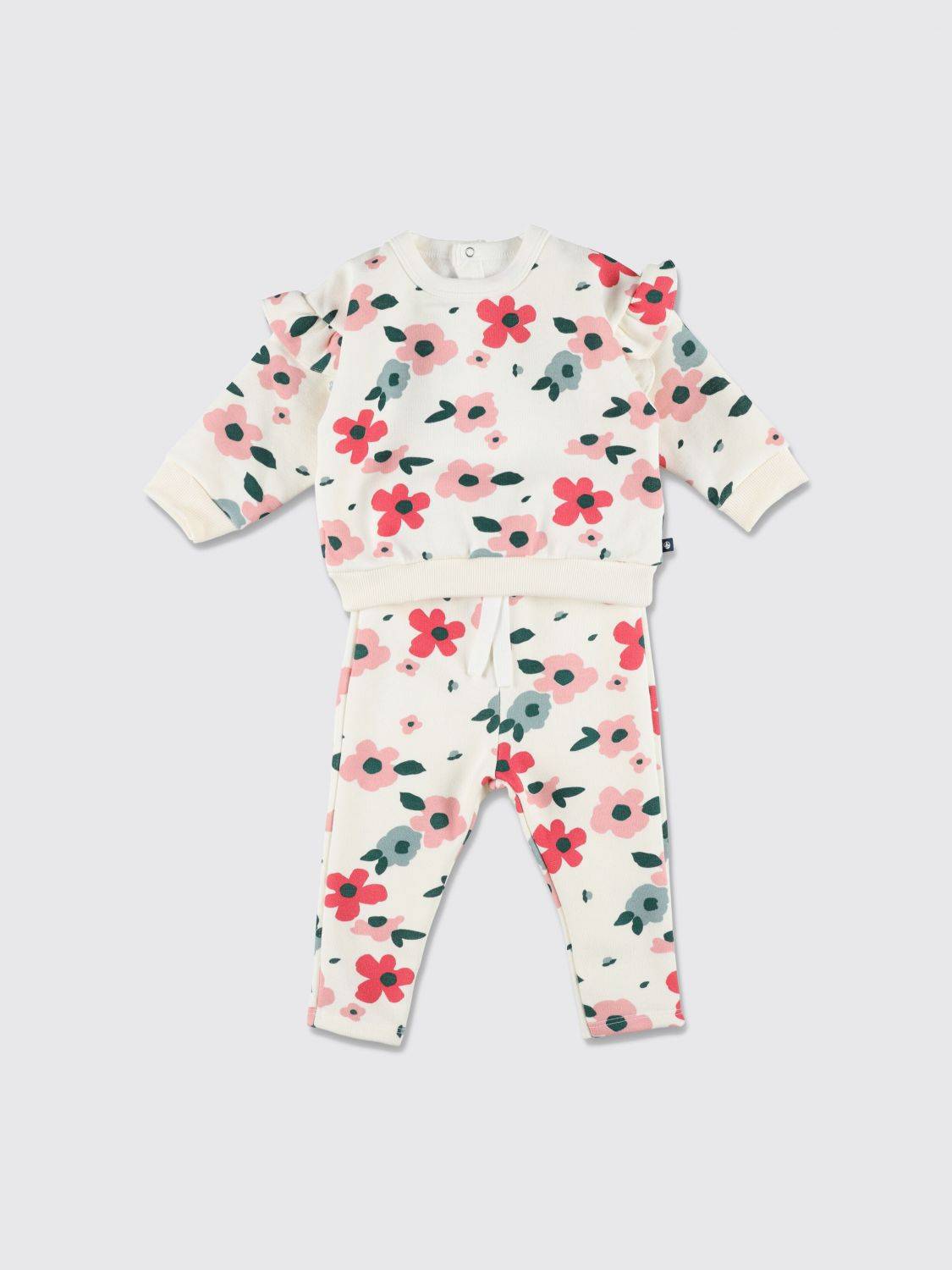 PETIT BATEAU 2-teiliges Set für Jungen aus Jersey mit Blumendruck - 18M