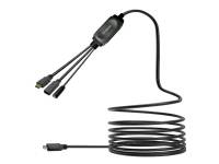 (ComputerSalg) VivoLink - USB-kabelkit - 24 pin USB-C (han) til HDMI, USB Type A, 24 pin USB-C - 5 m - sort