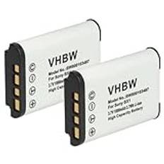 vhbw 2 x batteri kompatibel med Sony HDR-PJ410, HDR-PJ440, ZV-1F, ZV-1-kamera (1 000 mAh, 3,6 V, Li-Ion)