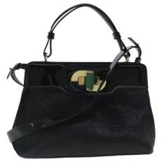 Bvlgari Vintage, Pre-owned, Dame, Sort, ONE SIZE, Uld, Pre-owned canvas håndtasker