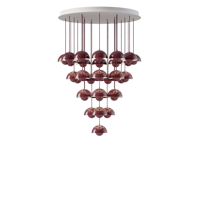 &Tradition Flowerpot Vp10 Lysekrone 31 Stk Ø89 - Lysekroner & Loftskroner Aluminium Dark Plum - 137167A180.