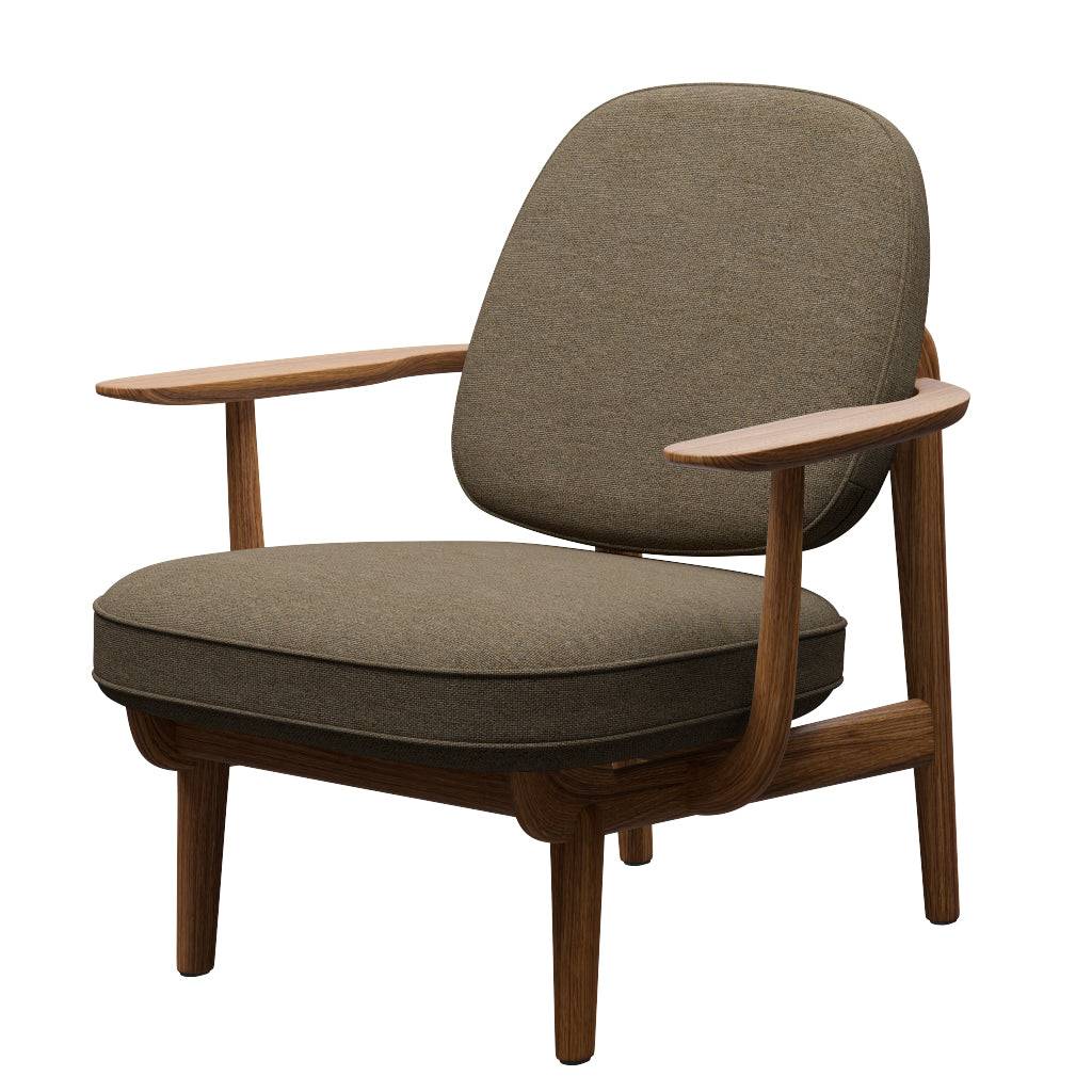Fred Lænestol, olieret eg fra Fritz Hansen Hallingdal - 227 Grey/Brown - Jacobsen Plus