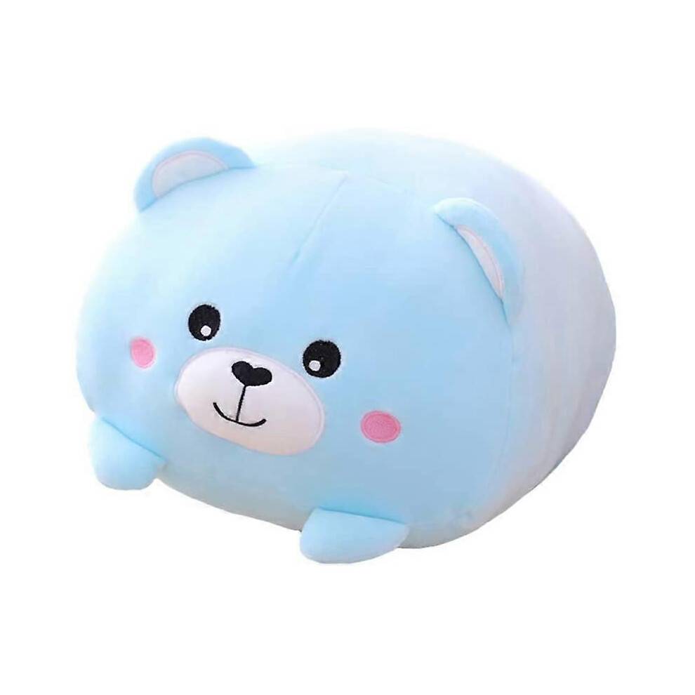 8 inch Cute Bear Plush Stuffed Squishy Animal Cylindrical Body Pillow,Super Soft Cartoon Hugging Toy Gifts for Bedding, Kids Sleeping Pillow