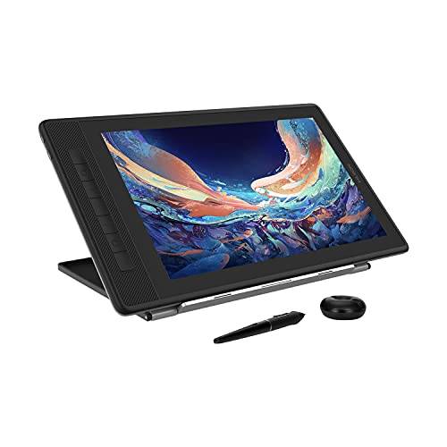 HUION Kamvas Pro 13 (2.5K) grafisk ritskärm trådlös digital, 145% sRGB grafik ritpenna surfplatta, ritstativ grafisk surfplatta med skärm hellaminerad penndisplay