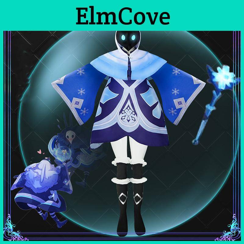 Fantastisk Abyss Mage Cosplay-dräkt För Genshin Impact-fans Halloweenfestkläder cm blue