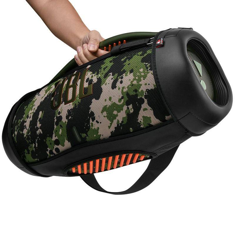 Skyddande PU-fodral för JBL Boombox 3 Trådlös Bluetooth-högtalare Justerbar Axelrem Bärväska svart