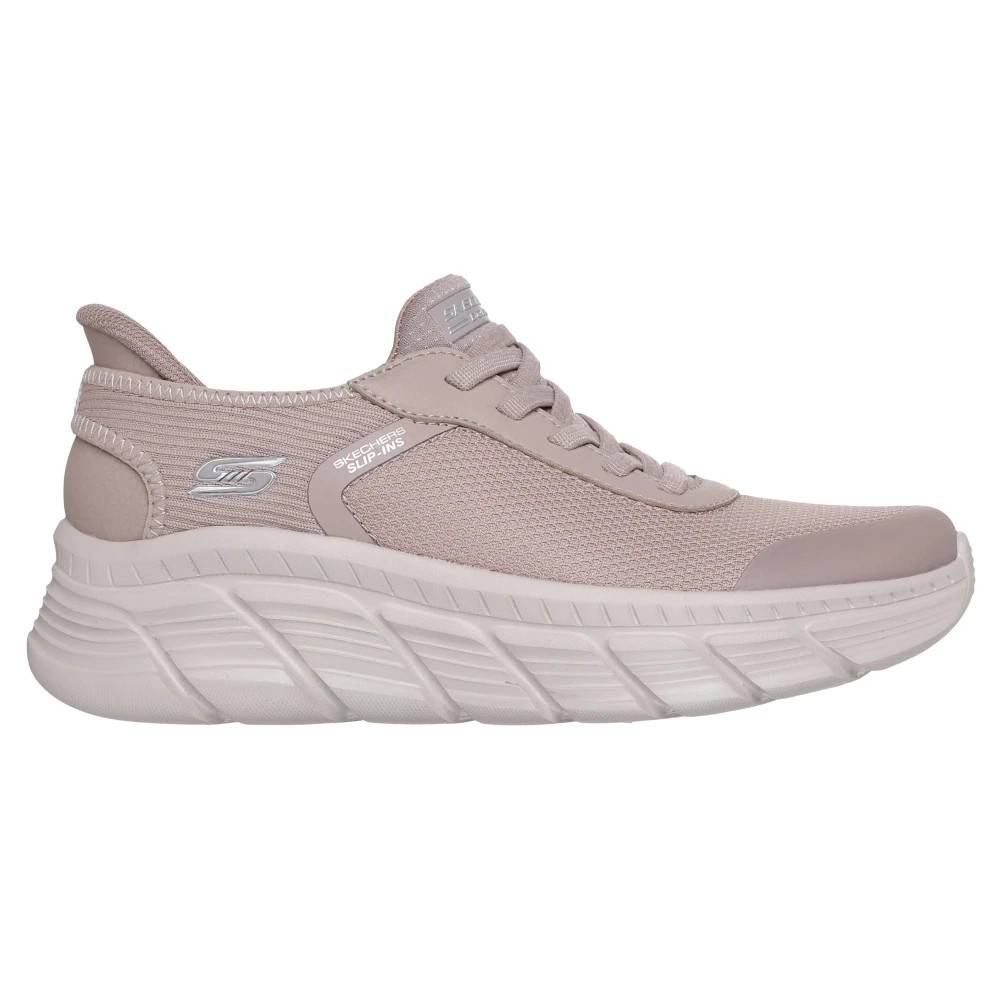 Skechers Bobs Sport B Flex Hi - Linear Force - Træning - Dame - Beige - 39 1/2 EU - Læder