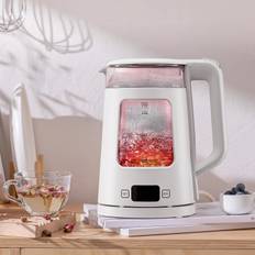 TEMU Electric Kettle, 1.7l Glass Tea Kettle, With , 5 Temperature Control, 2200w Fast Boil, Auto Shut-off & Boil-, With 5 Colored Lights