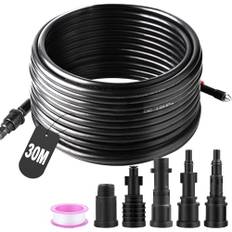 SWAWIS Rörrengöringsslang, 30 m, 180 bar, 60 °C, rörrengöringsset inkl. 5 adaptrar för högtryckstvätt från Kärcher/Lavor/Interpump/Bosch, rörrengöringsslang för högtryckstvätt