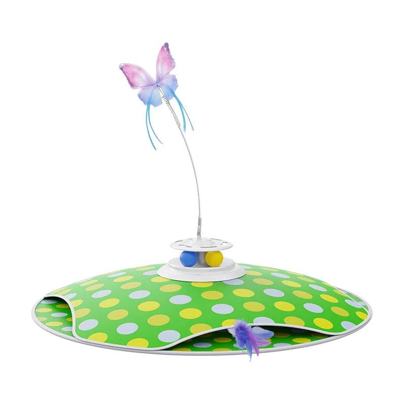 Interactive Hide & Seek Cat Toy - 3-in-1 Smart Feather & Butterfly Teaser - 3 in 1 Toy