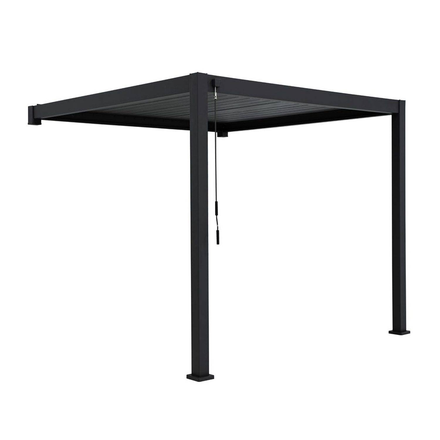 Paviljong Örnvik-111 3x4M Väggmonterad - mörkgrå Lusthus & gazebo Grå Metall
