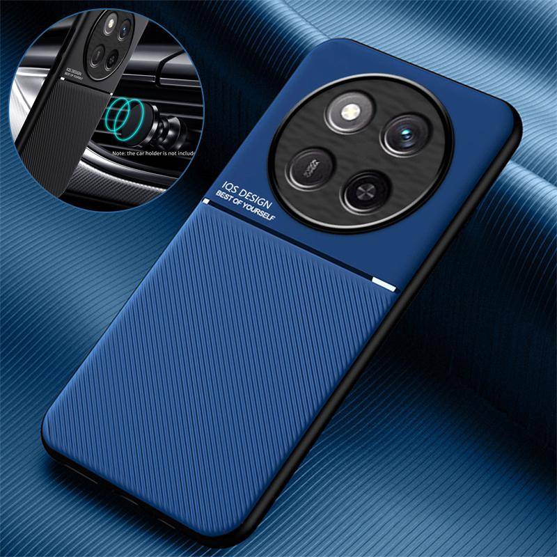 För Honor Magic7 Lite 5G Skal Läder Bil Magnetisk Hållare Stötsäkert Coque För Honor Magic 7 Lite Mjukt TPU Ram Skyddsskal
