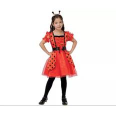 Mariehøne kostume med skørt - 120-130 cm