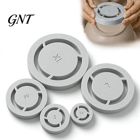 Clay Plate Base Former 5Pcs/Set Pottery Foot Ring Tools, Molder, Aligner, Tool for Beginners Even Press Bowls And Cups, DIY Wheel Projects Pressing