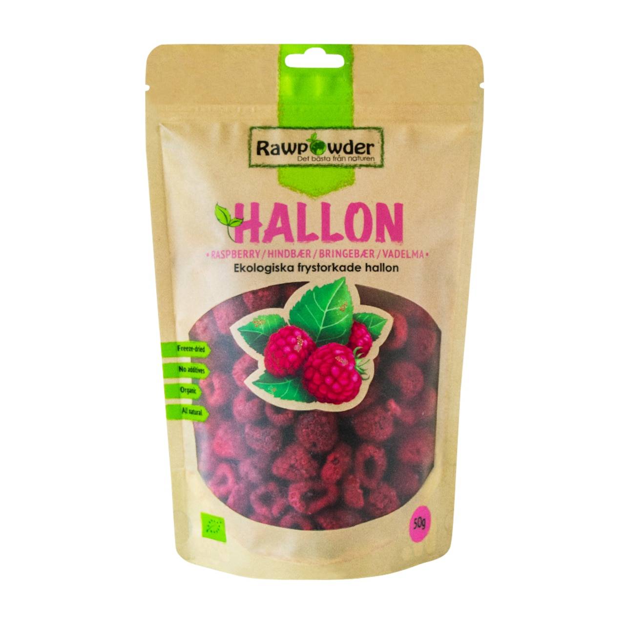 Hallon hela frystorkade 50g