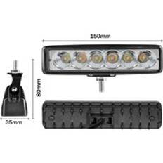 18w 30w 48w 54w 6 tums ledt arbetsbelysning 12v 24v ledstrålar 4 x 4 bil ledd bar offroad översvämningsfläck combo ljus för suv tillbehör lampa - 1 st 18w spotlight