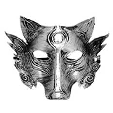 DEARMAMY Vargmask Varghuvudmask Simulering Djurmask Varulvsmask Djurmaskeradmask Djurdräktmask För Cosplay Kostym Fest Scenframträdanden