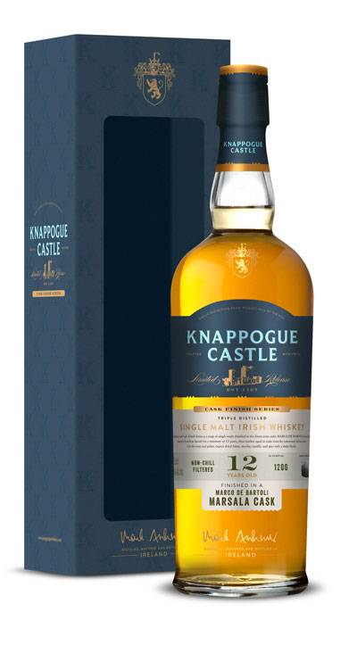 Knappogue Castle 12 Years Old Single Malt Irish Whiskey Marsala Cask Finish i gaveæske 70 cl. - 46% | 70 CL.
