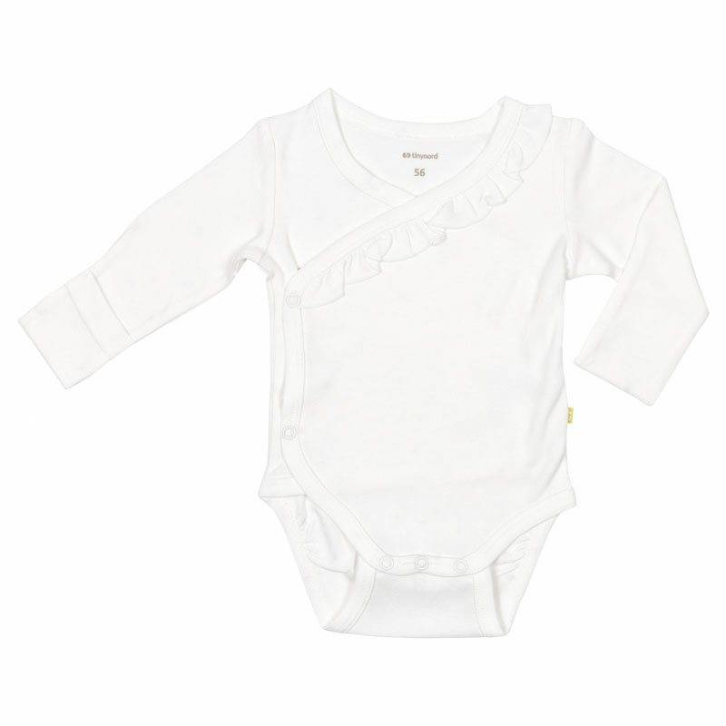 Tinynord omlottbody med volang i bambu stl 56, vit