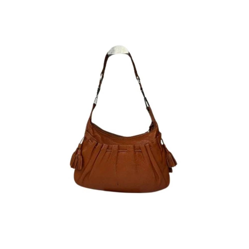 Givenchy Pre-owned Pre-owned Læder Skuldertaske - Vintage - Dame - Orange - ONE SIZE - Uld