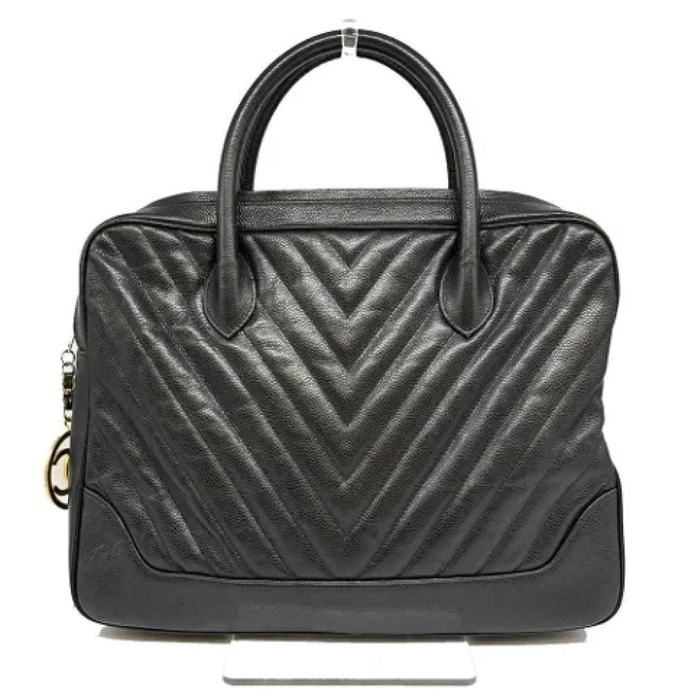 Chanel Vintage Pre-owned Laeder hndtasker - Vintage - Dame - Sort - ONE SIZE - Uld