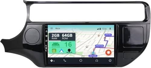 YUNTX Android 11 2 Din Radio Navigation för Kia Rio 4 K3(2011-2017): [Integrerad CarPlay/Android Auto/GPS] -IPS 9" Touchscreen-DAB/Bluetooth 5.0/WiFi/USB/WiFi/4G/ratt kontroll/Mirror-Link