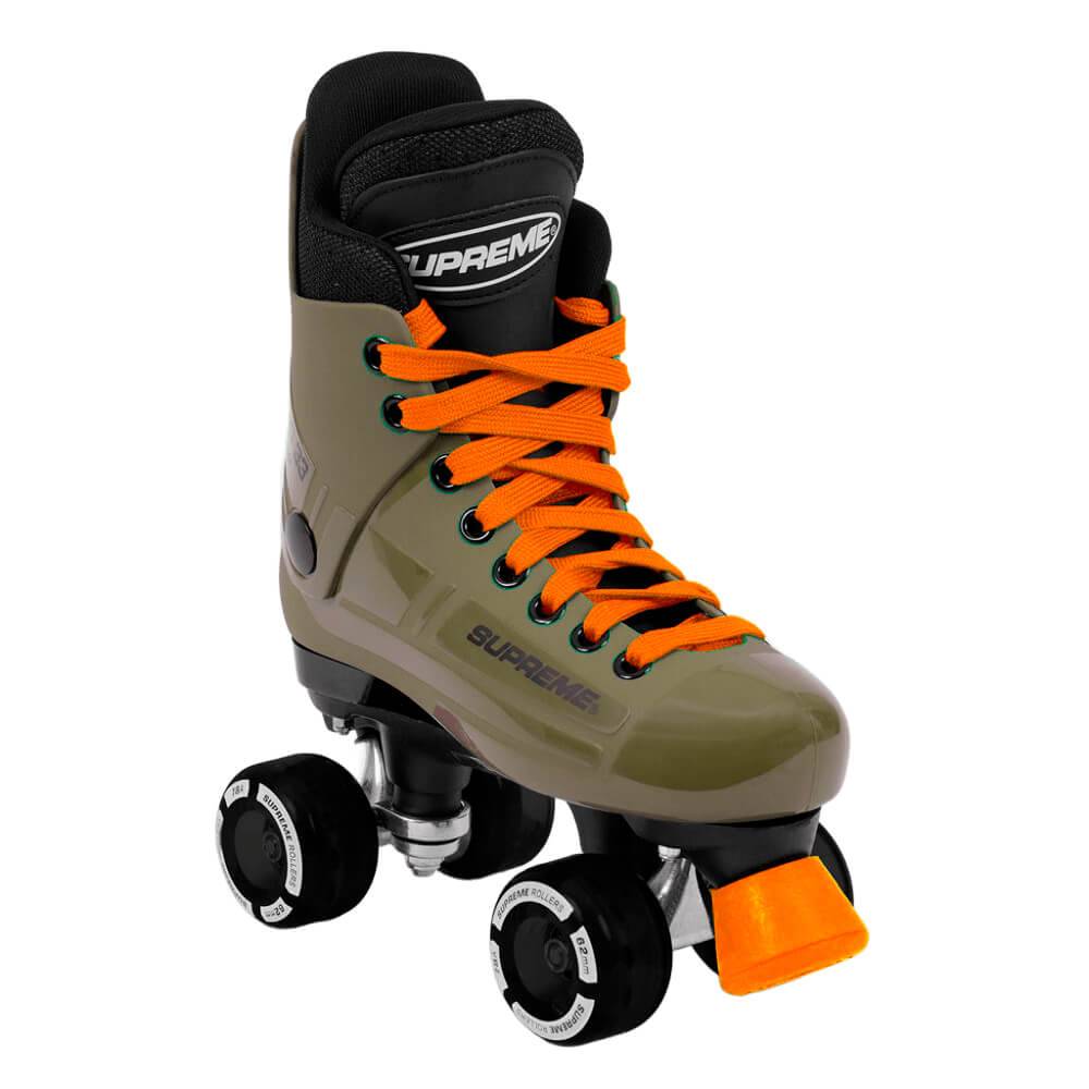 Supreme Turbo 33 Nylon Side-by-Side Rulleskøjte Oliven Grøn/ Neon Orange