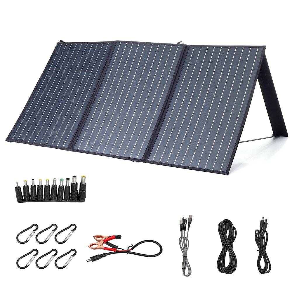 XMUND XD-SP2 100W 18V Solpanel 3-USB + DC PD Snabbladdning Utomhus Vattentät Solcellsladdare För Camping Resor Bil RV La