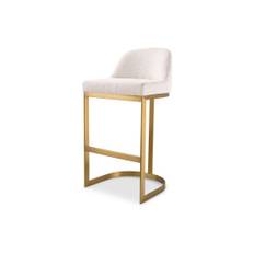 Condos barstol lyssa off-white - Vit / Guld (B: 53 H: 101 x D: 51 x SD: 39,5 x SH: 78 cm)