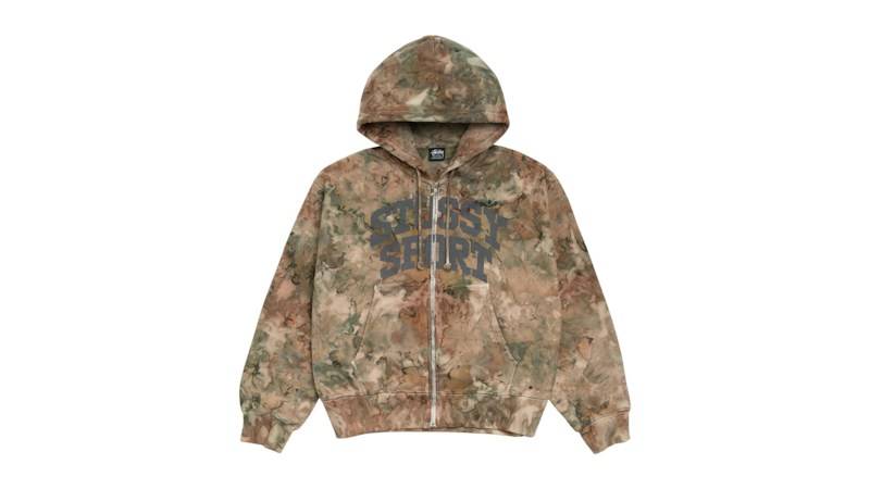 Stussy Camo Block Sport Zip Hoodie Brown Camo - XXL / Standard