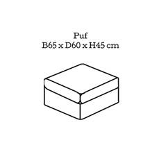 Home Group Vision Modulsofa (Puf B65 x D60 cm., Madras læder)