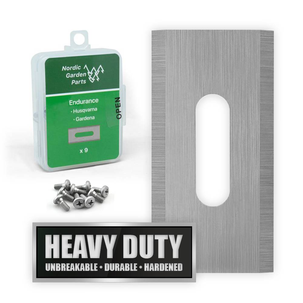 9 stk. NGP Rustfri Endurance knive til Husqvarna & Gardena - 105