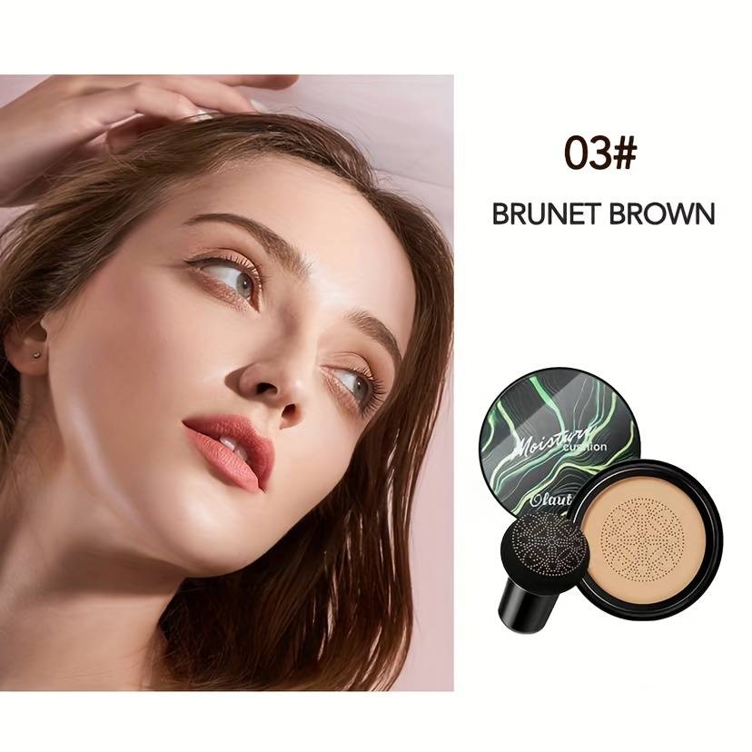 TEMU Mushroom Head Cushion Cc Cream Foundation Concealer Bb Cream Long-lasting Setting Makeup Isolation Facial Moisturizing Brightening Natural Makeup