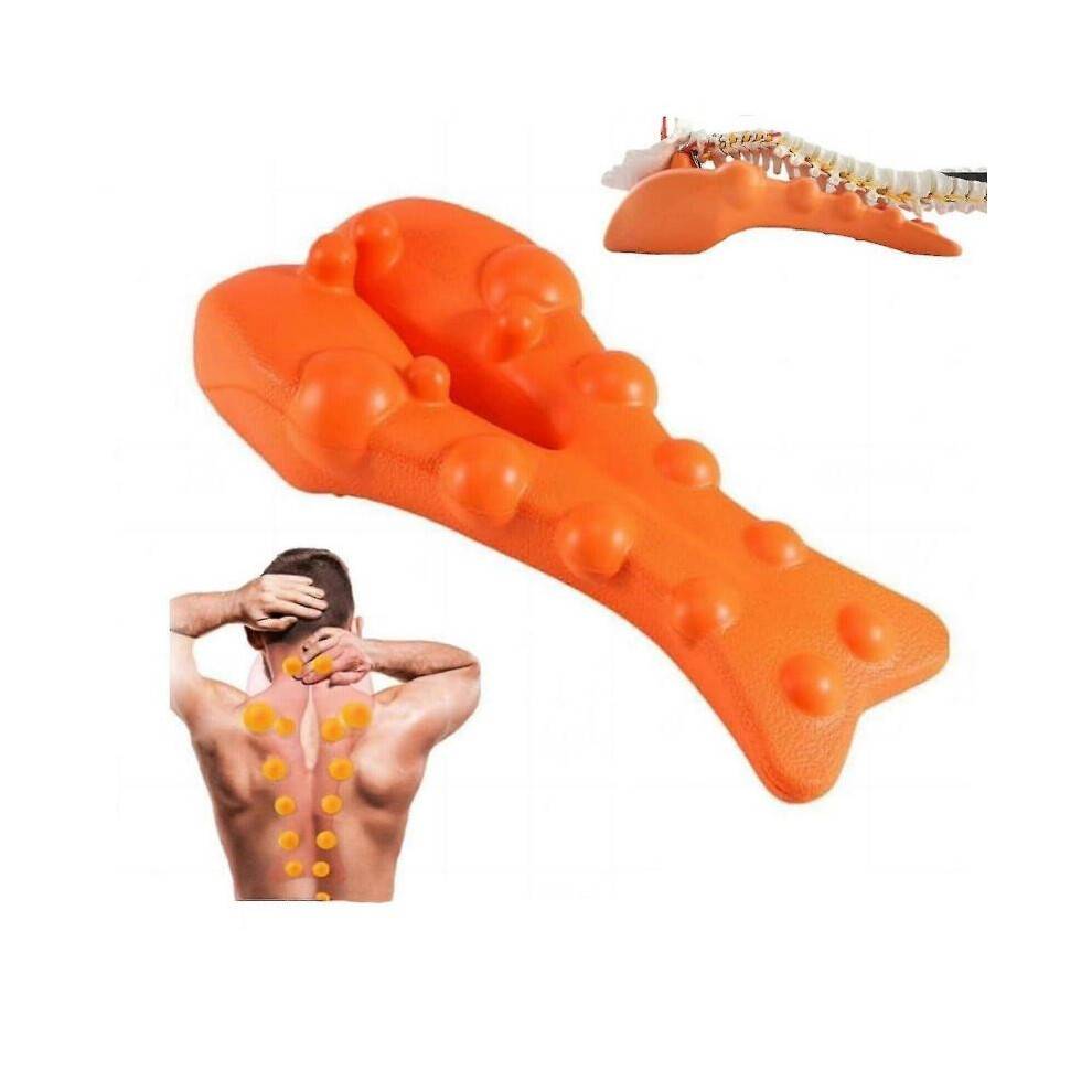 (orange) Relief Ridge Neck and Shoulder Pain Relief Pillow with 14 Massage Points