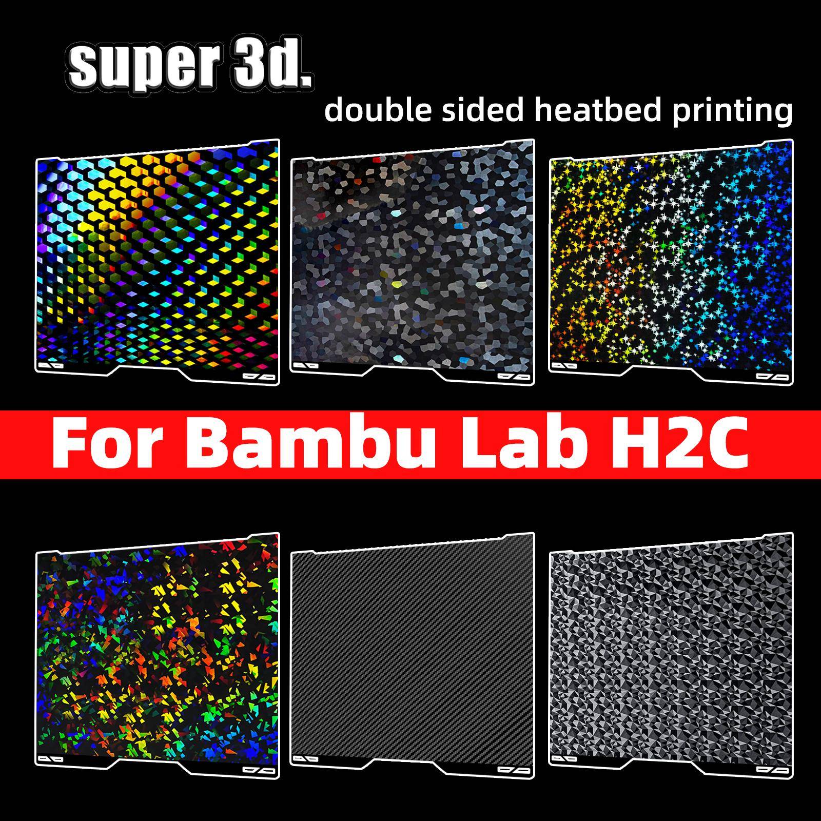 For Bambu Lab A2L H2C Bed Double Sided Bambulab PEO PET Smooth Build Plate Hiqh Quality For Bambu Lab H2C Accessories Spare Part