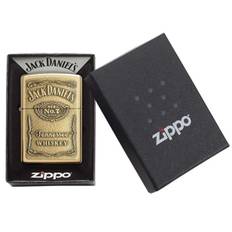 Zippo Classic Jack Daniels Brass Emblem Gold Lighter