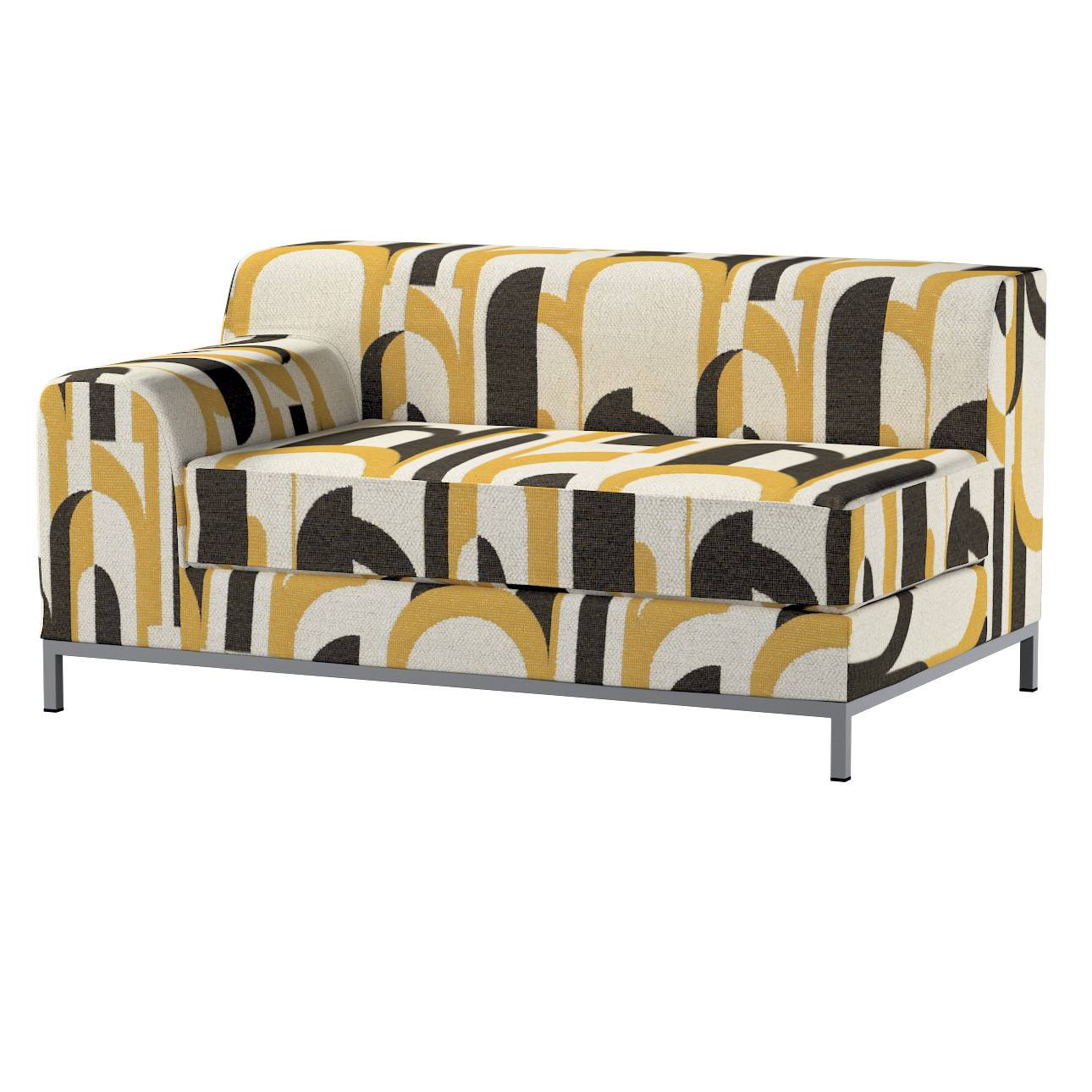 Kramfors betræk 2 sæder, armlæn venstre, Boucle naturhvid, beige og brun, 150 X 95 X 75 CM, Cosy Home