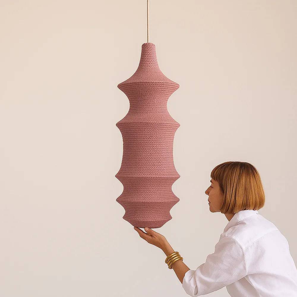 Saint II Hæklet Loftslampe - Marrakech Blush
