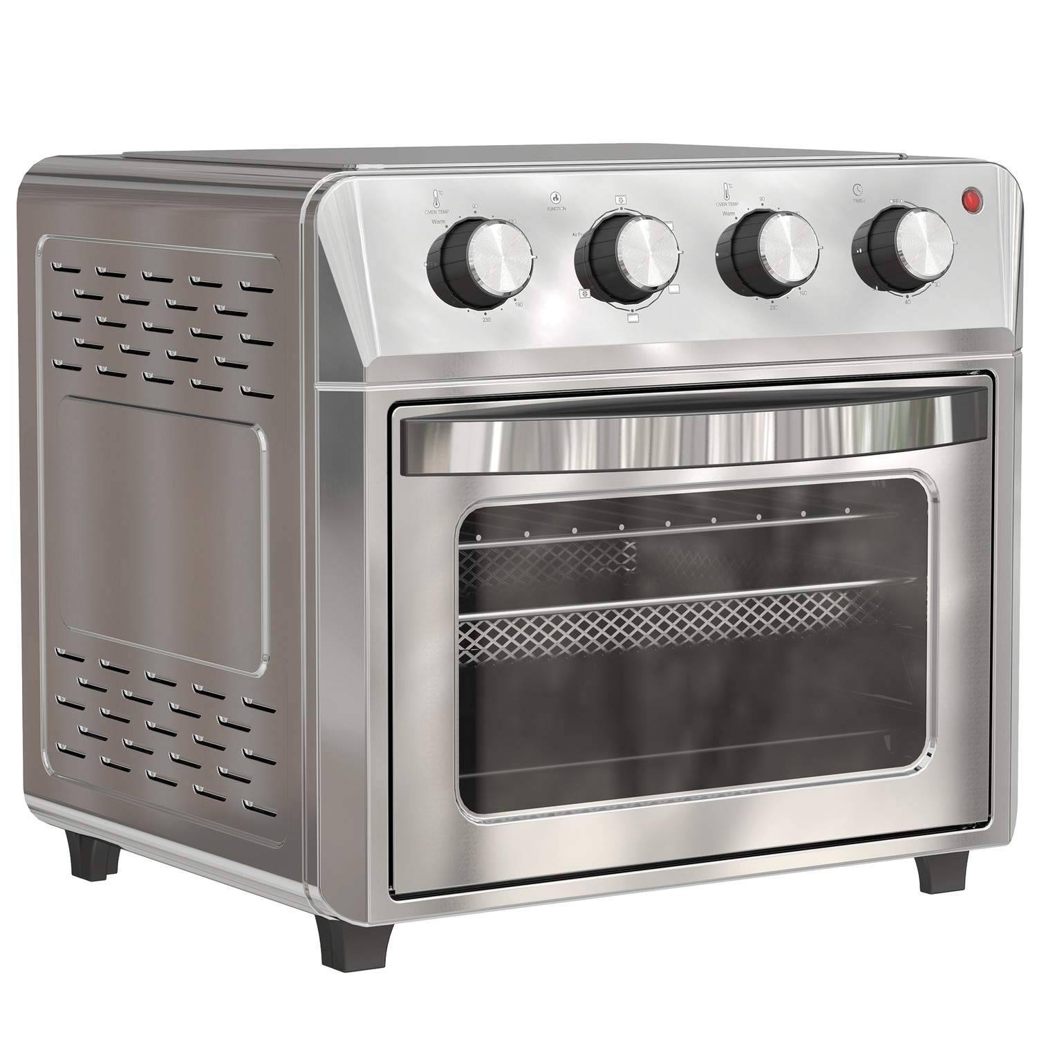 24L Konvektions Mini Ovn – Airfryer, 6 Tilstande, Sølv