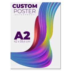 Udendørs vandfast A2 plakat inkl. print