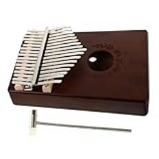 Alasum 1 set 17 tangenter Kalimba små instrument tangentbord piano litet musikinstrument Kalimba för nybörjare tangentbordsinstrument tillbehör mini Kalimba Keytar instrument kaffe