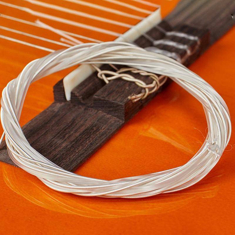 6st Gitarrsträngar Nylon Silversträngar Set för klassisk klassisk gitarr black