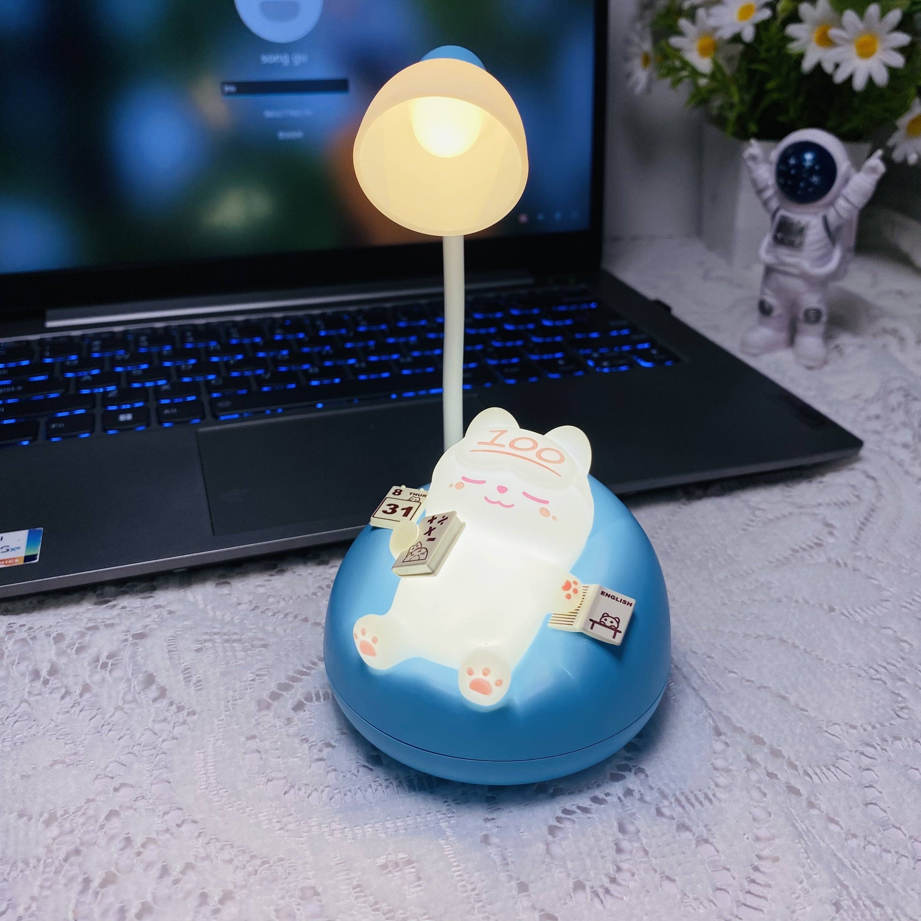 SleepyKitten Lampa - USB Uppladdningsbar LED Nattlampa - Blå Sova Katt