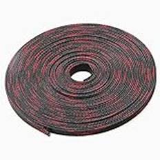 Kabelskydd, kabelhölje... Cable Tidy Sleeve 50M Red& Black Cable Sleeves Insulation Braided Sleeve 4-25mm 8 Sizes Tight PET Spiral Wrapping Wire Gland Cables Kit(25mm)