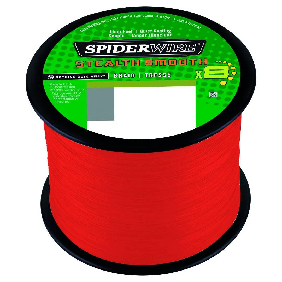 Spiderwire Stealth Smooth 8 Code Red Påspoling og løssalg 0,09mm 7,5kg