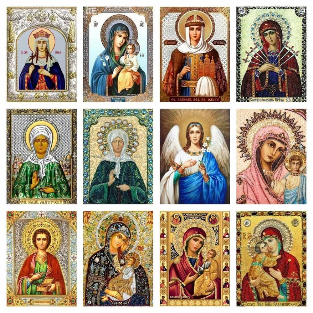 Diamantbroderi Religion Maria Jungfruen Handarbetskonst Gåva Ikon Religiös Målning Ny Kollektion 2026 Strass