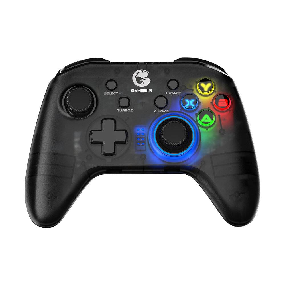 GameSir T4 Pro bluetooth-spelkontroll med 6-axlig gyroskop LED-bakgrundsbelysning 2.4G trådlös gamepad för Switch PC And