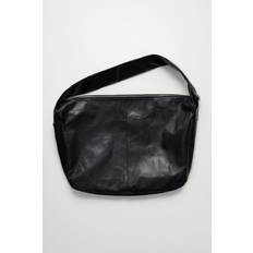 ssstein Shirring Handle Leather Shoulder Bag Black (One size)