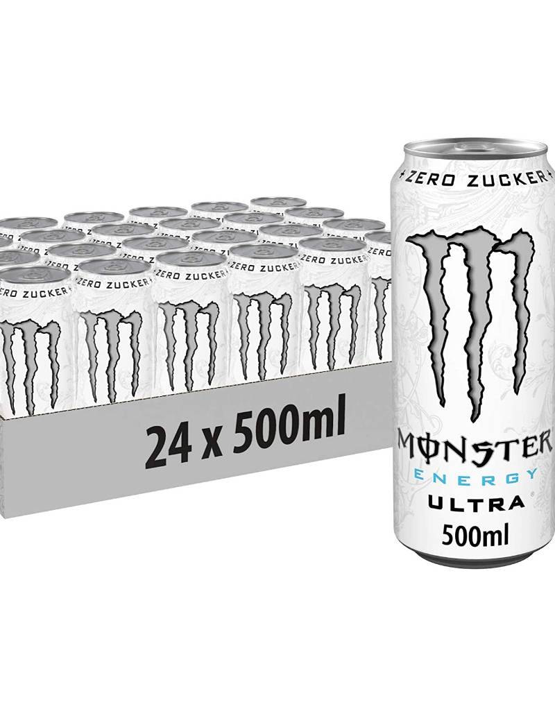 24 stk. Monster Energy Ultra 500 ml Energidrik (uden sukker) - Hel Ramme