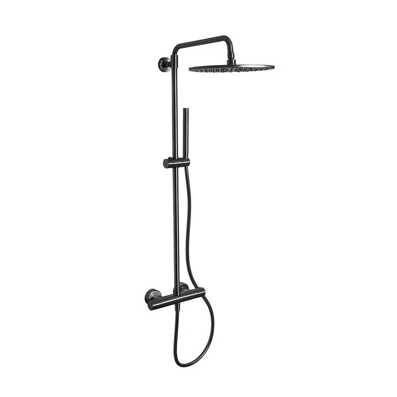 Takduschset LH Turano Ø300 mm 150 cc Borstad Svart Krom